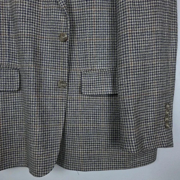 Brooks Brothers Houndstooth Sport Coat Blazer Wool Jacket Men 42S